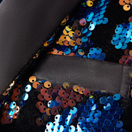 Men's Abstract Multicolor Sequin Tuxedo  #M8046