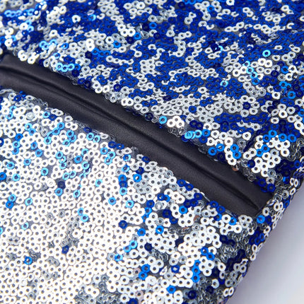 Men's Gradient Blue & Silver Sequins Tuxedo  #M8047
