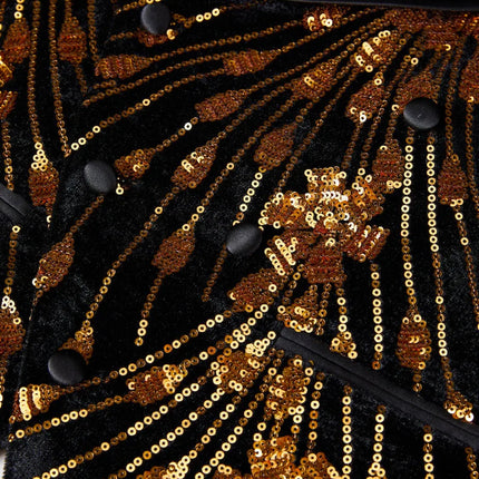 Men's Royal Gold Sequin Tuxedo #M8057