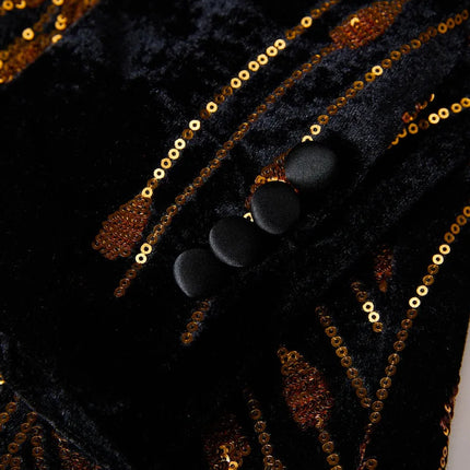 Men's Royal Gold Sequin Tuxedo #M8057