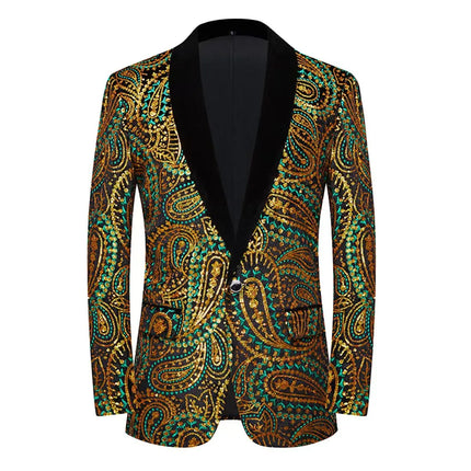 Men's Mystery Pattern Sequins Blazer  #S8206