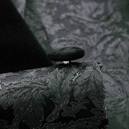 Men's White Black Velvet Collar Suit  #S8635