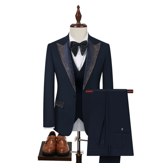 Men's White Diamond Suit  #S8636