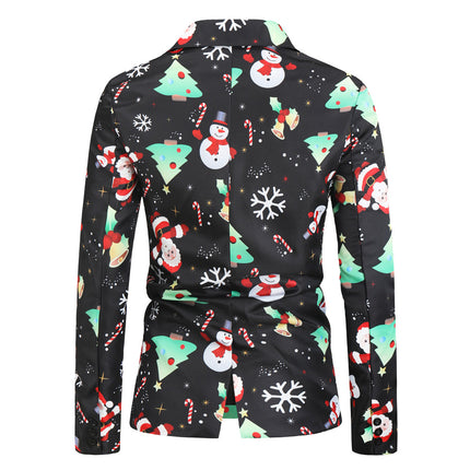 Men's Christmas Print Blazer #X24 - Blazers | Multicolour / M