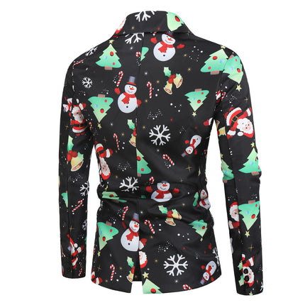 Men's Printed Three Piece Suit #3TZMK24 - Suits | Multicolour / M