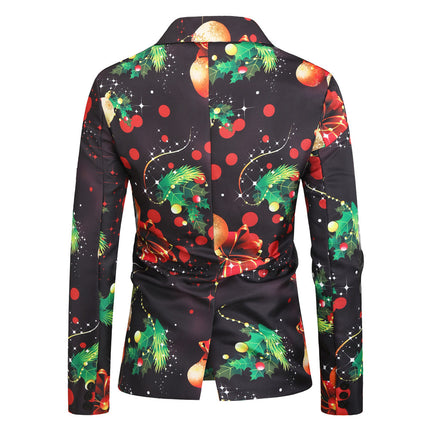 Men's Christmas Print Blazer #X28 - Blazers | Multicolour / M