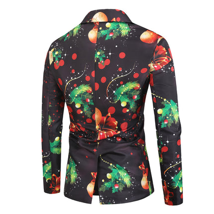 Men's Printed Three Piece Suit #3TZMK28 - Suits | Multicolour / M