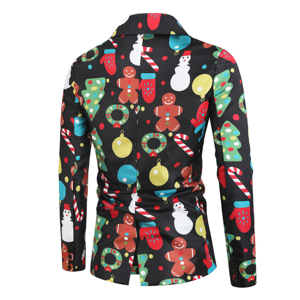 Men's Christmas Printed Suit #2TZ32