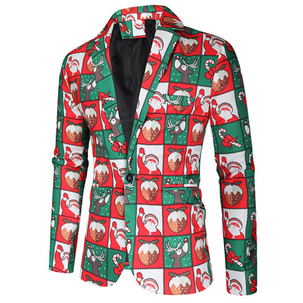 Men's Christmas Print Suit #2TZ37 - Suits | Multicolour / M