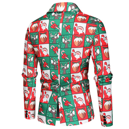 Men's Christmas Three Piece Suit #3TZMK37 - Suits | Multicolour / M