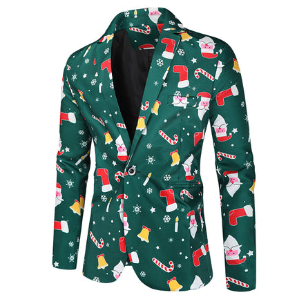Men's Christmas Print Suit #2TZ38 - Suits | Multicolour / M