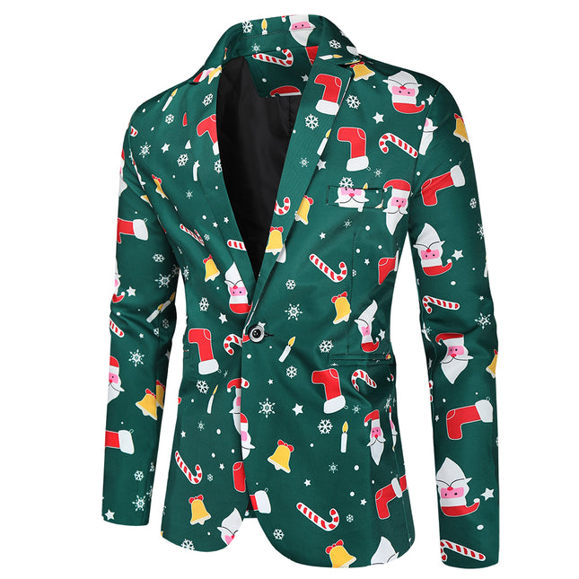 Men's Christmas Print Suit #2TZ38 - Suits | Multicolour / M