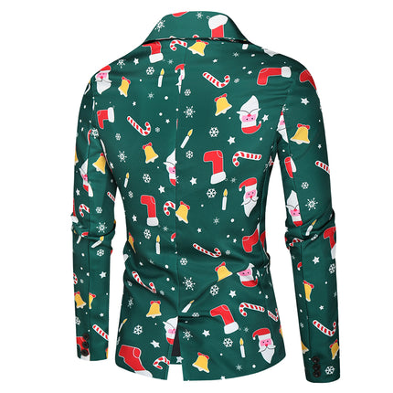 Men's Print Three Piece Suit #3TZMK38 - Suits | Multicolour / M