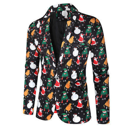 Men's Printed Three-piece Suit #3TZMK41 - Suits | Multicolour / M