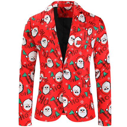 Men's Christmas Three Piece Suit #3TZMK621 - Suits | Red / M