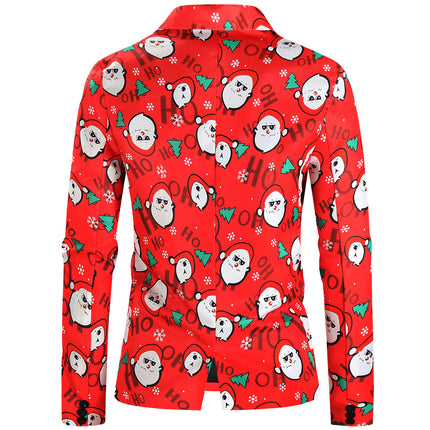 Men's Christmas Three Piece Suit #3TZMK621 - Suits | Red / M
