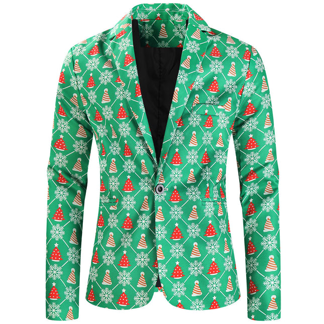 Men's Christmas Printed Suit #2TZ623 - Suits | Multicolour / M