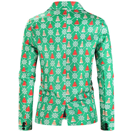 Men's Christmas Three Piece Suit #3TZMK623 - Suits | Green / M