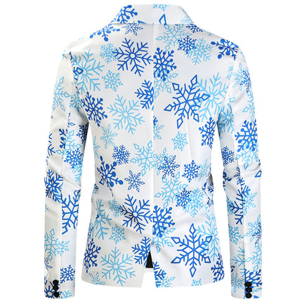 Men's Snowflake Three Piece Suit #3TZMK626 - Suits | Blue / M
