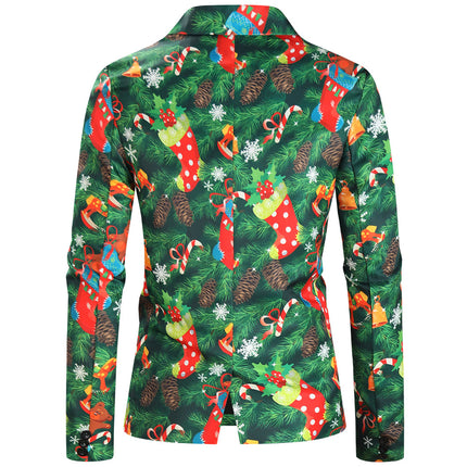 Men's Christmas Three Piece Suit #3TZMK629 - Suits | Multicolour / M