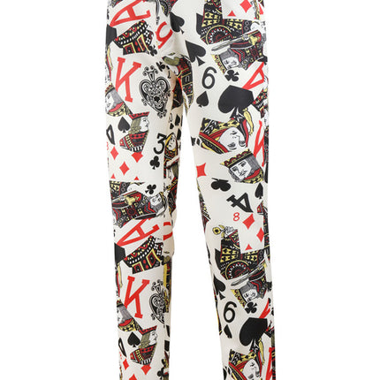Poker Print Fashion Trousers - Pants | Multicolor / M