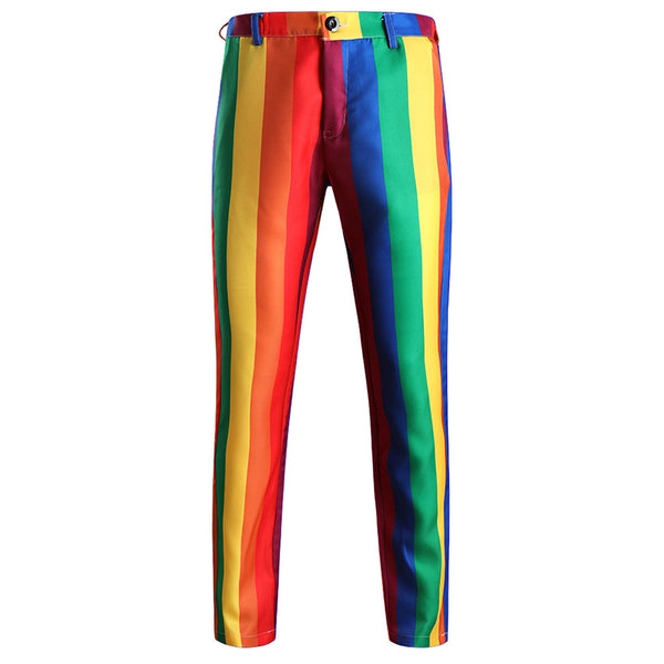 Men's Rainbow Stripe Suit #2TZ142