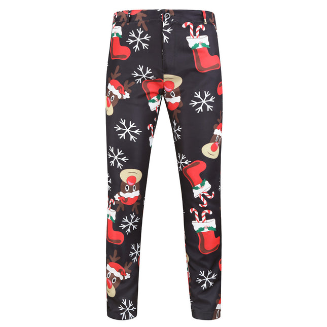 Men's Christmas Printed Pants #XK25 - Pants | Multicolour / M
