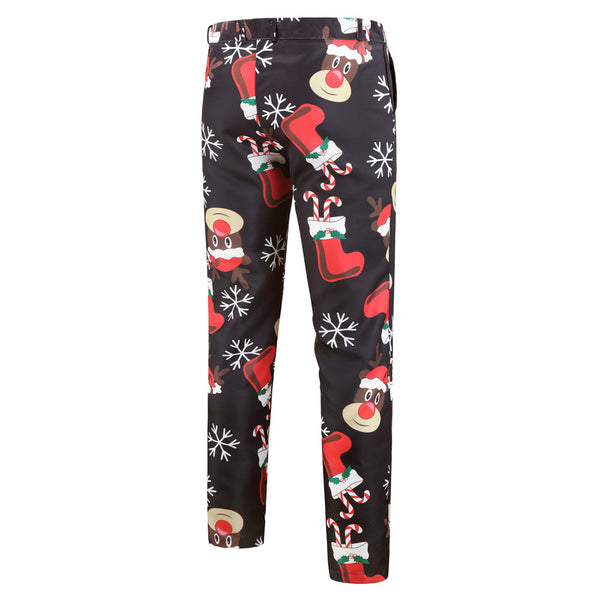 Men's Stylish Christmas Print Suit #2TZ25