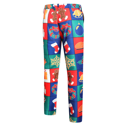 Men's Colorful Christmas Vest Suit #2TZMK33 - Suits | Multicolour / M