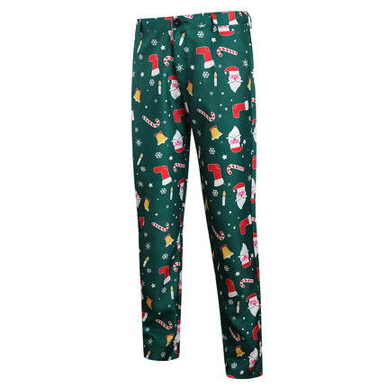 Men's Christmas Print Vest Suit #2TZMK38 - Suits | Multicolour / M