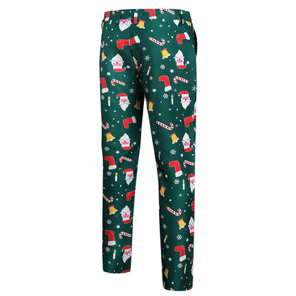 Men's Christmas Print Vest Suit #2TZMK38 - Suits | Multicolour / M
