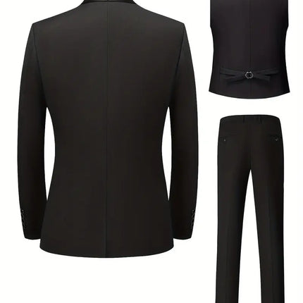 Men's 3pcs Suit #25061131 - Suits | Burgundy / XS