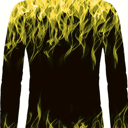 Men's Fashion Flame Shirt #25624007 - | Red / S
