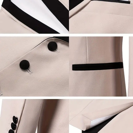 Men's 3pcs suit #311 - | Black / XXS