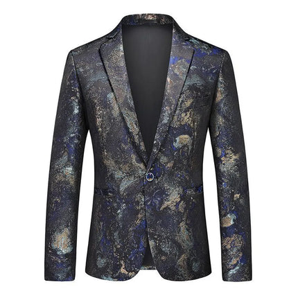 Men's Tailored Multicolor Slim Fit Blazer #S8316 - Blazers | Blue / XS