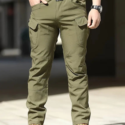 Men's Tactical Pants Multi-Pocket Cargo Work Pants Spring Fall - Pants | Black / S