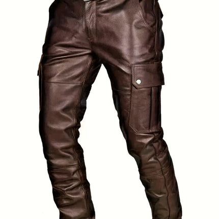 Men's Stylish Black Cargo Pants #250612200 - Pants | Brown / S