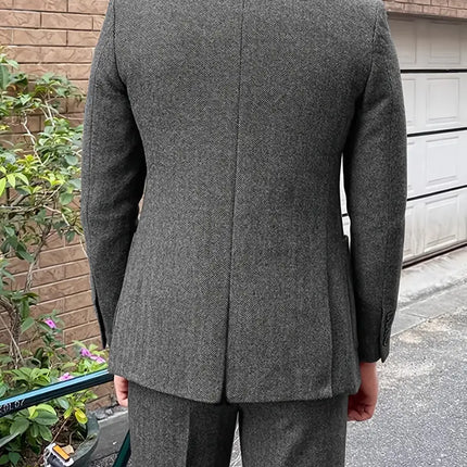 Men's 3pcs suit #309 - | Dark Gray / XXS