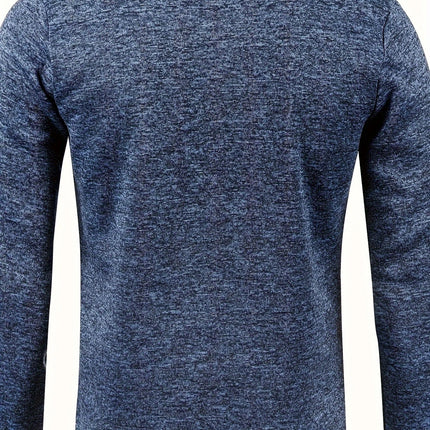 Men's Casual Zipper Cardigan Coat #25060601 - | Navy Blue / S