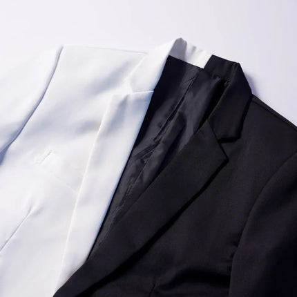 Men's Black&White Stitching Blazer #S8085