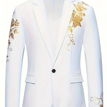 Men's Hot Stamping Blazer #25060706 - Blazers | White / M