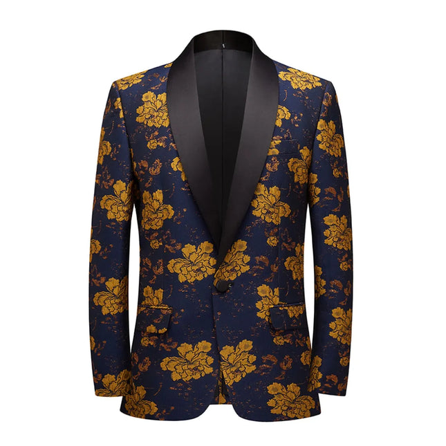 Men's Golden Jacquard Tuxedo  #S8077