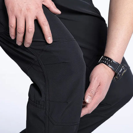 Men's Tactical Pants Multi-Pocket Cargo Work Pants Spring Fall - Pants | Black / S
