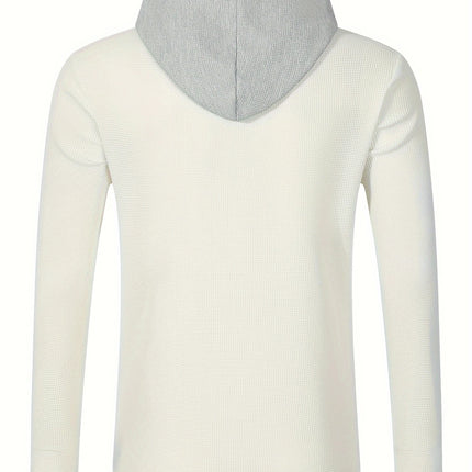 Men's Casual Waffle Hoodie #25703044 - | Blue / S