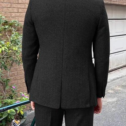 Men's 3pcs suit #309 - | Dark Gray / XXS
