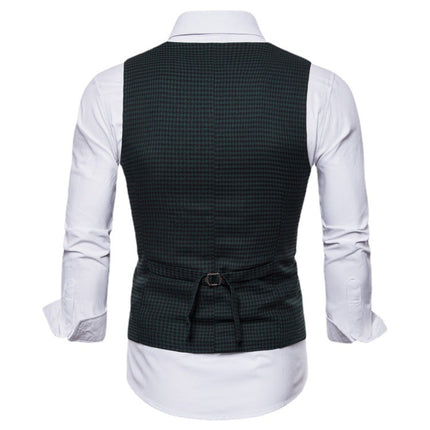 Men's Classic Houndstooth Vest #25061136 - Vests | Black / S