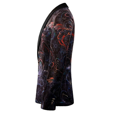 Men's Floral Print Tuxedos #S8065 - Blazers | Multicolour / XS