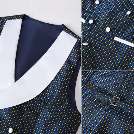 Men's Blue Dots Suit  #M8012
