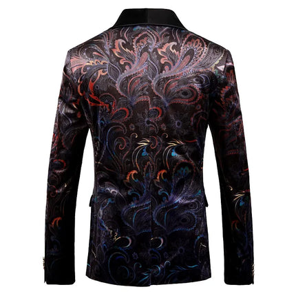 Men's Floral Print Tuxedos #S8065 - Blazers | Multicolour / XS