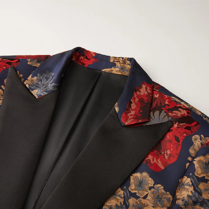 Men's Floral Jacquard Blazer #S8092